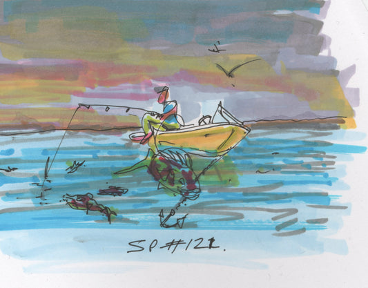 “Fishing Boat” - Pen Drawing - 140x100mm - 2025