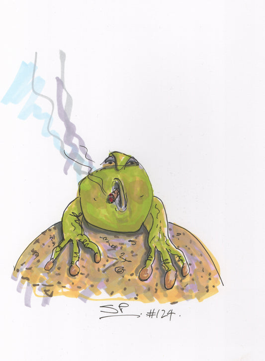 “Smoking Frog” - Pen Drawing - 170x230mm - 2025
