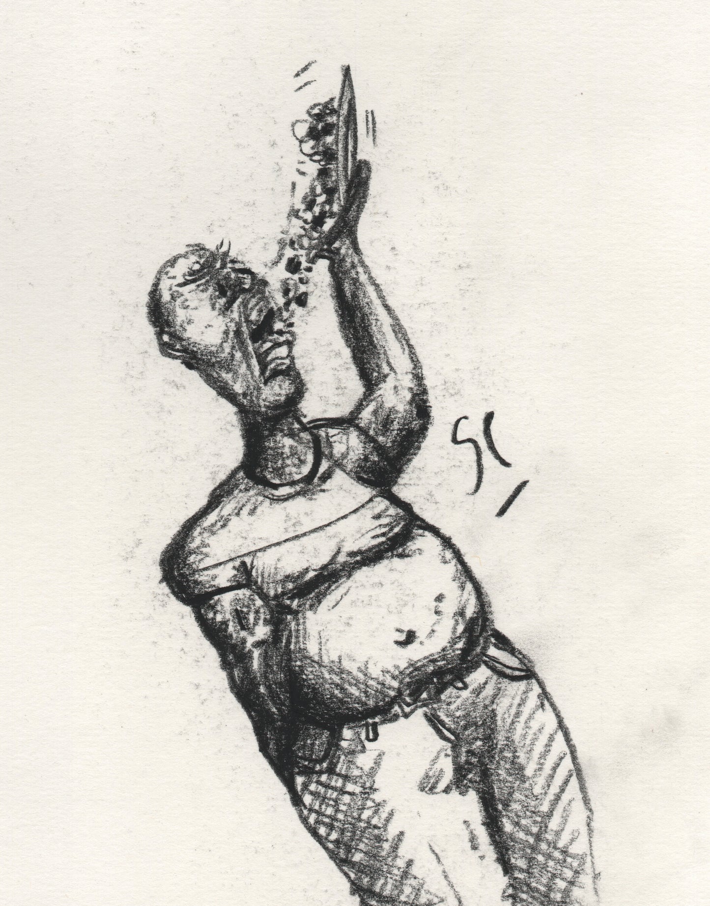 “Greed” - Conte Crayon - 170x200mm - 2024