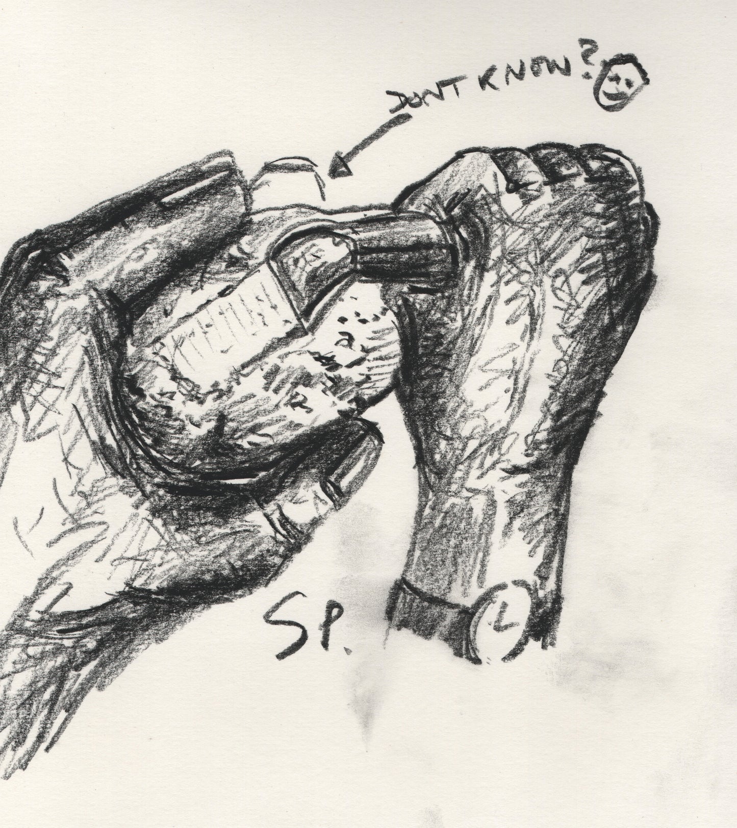 “Potato Peeler” - Conte Crayon - 200x230mm - 2024