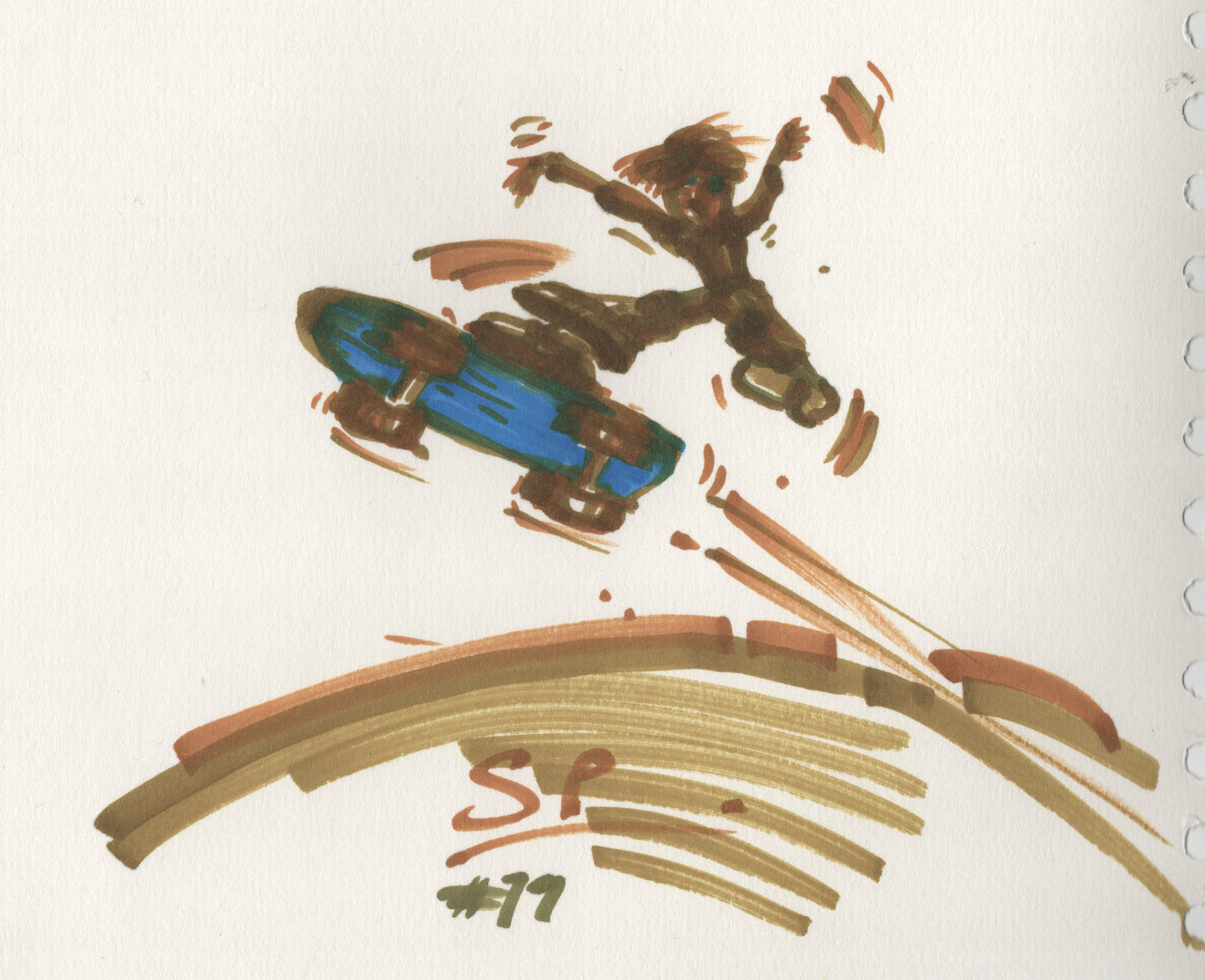 “Skater Boy” - Pen Drawing - 190x160mm - 2024