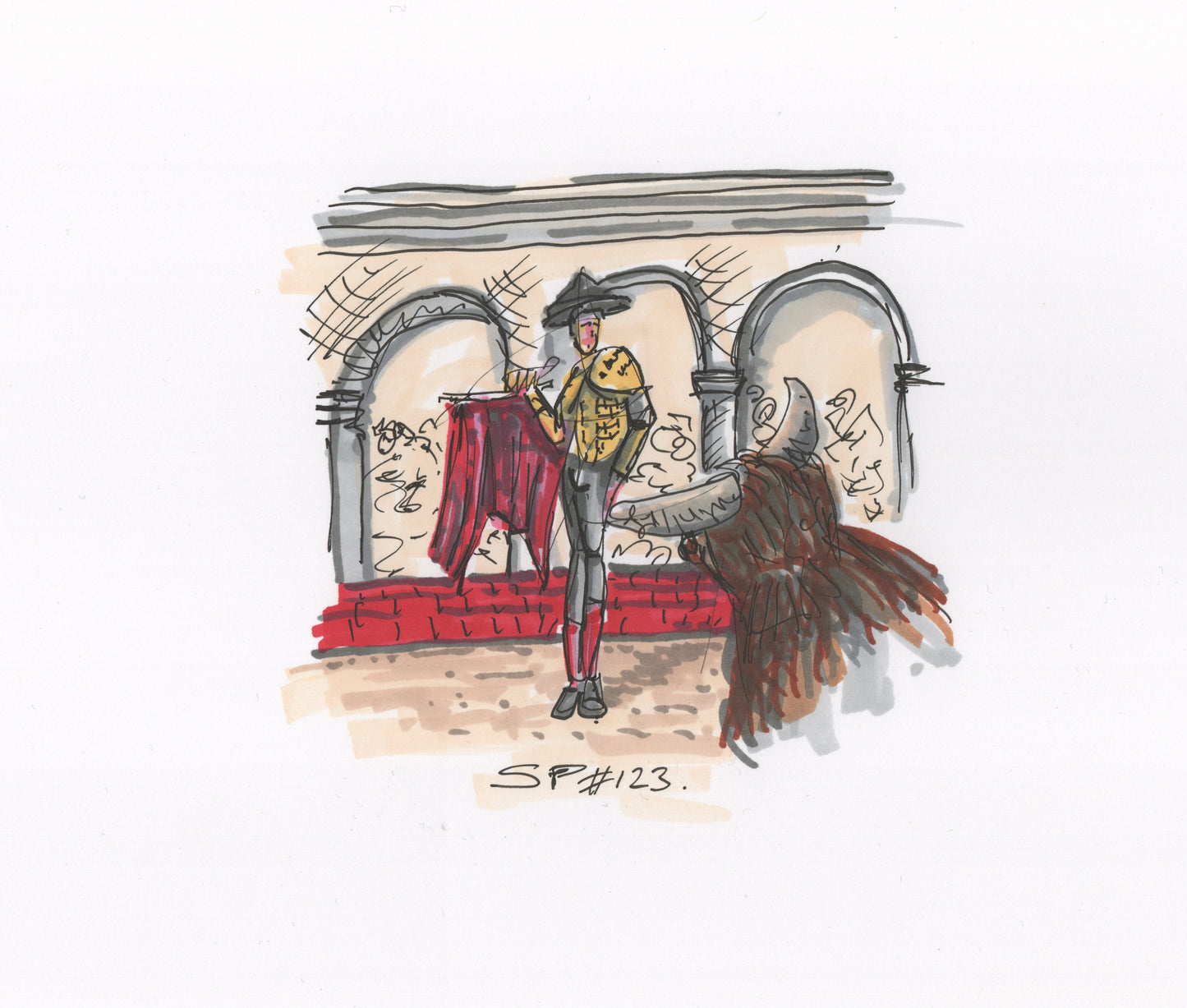 “Gladiator” - Pen Drawing - 200x210mm - 2025