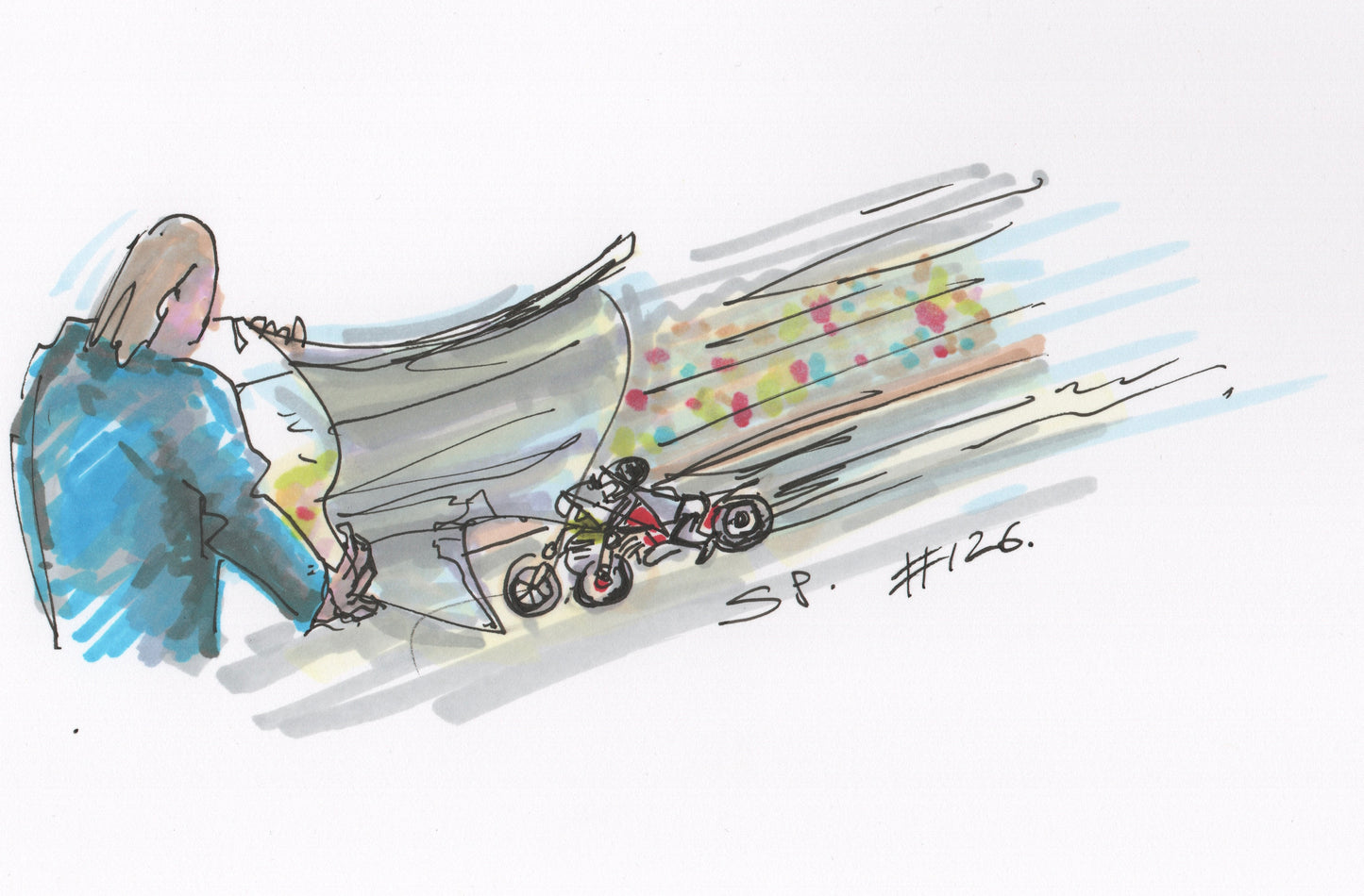 “The Race” - Pen Drawing - 180x130mm - 2025