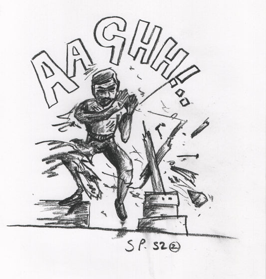 “AAGHH!” - Conte Crayon - 200x210mm - 2024