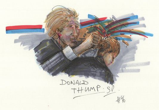 “Donald Thump” - Pen Drawing - 230x200mm - 2024