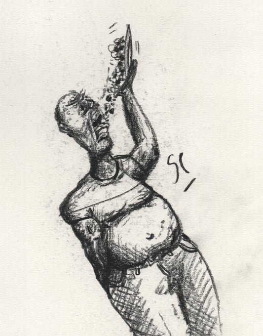 “Greed” - Conte Crayon - 170x200mm - 2024