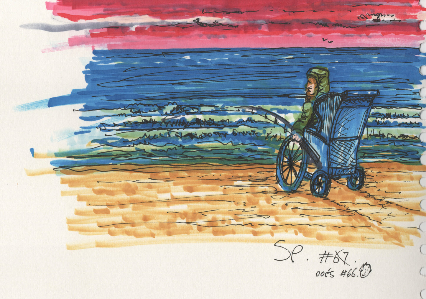 “Fishing” - Pen Drawing - 240x180mm - 2024