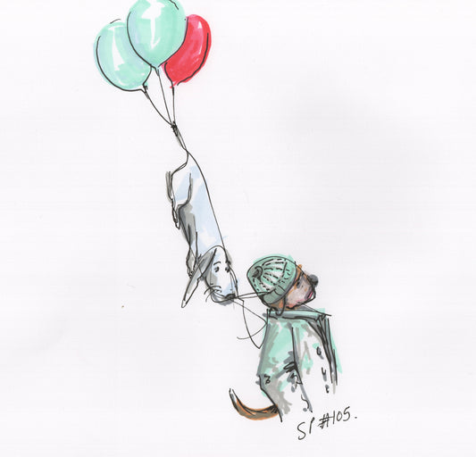 “Balloons” - Pen Drawing - 170x210mm - 2024