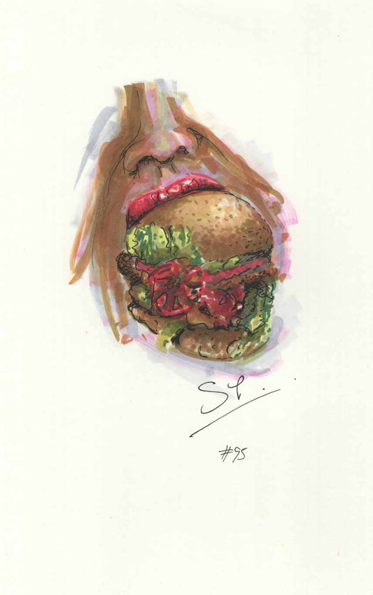 “Burger” - Pen Drawing - 200x255mm - 2024