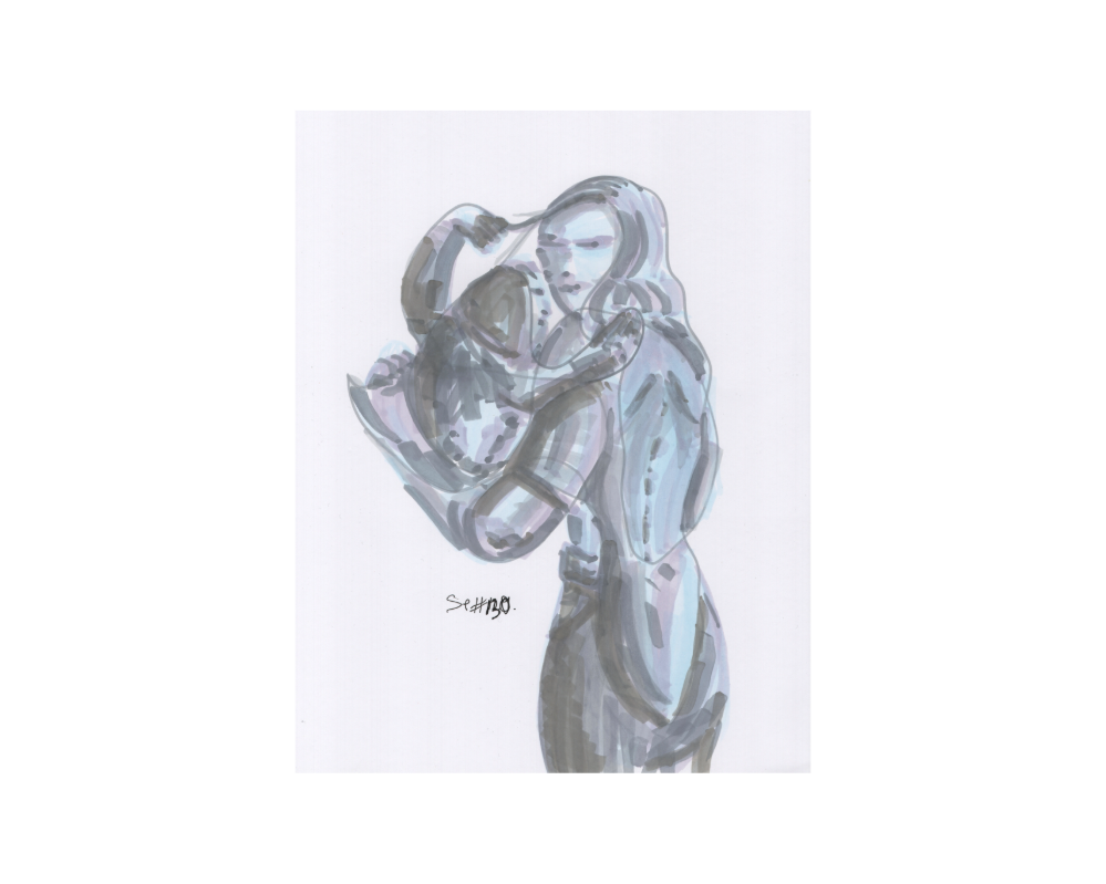 “Mother” - Pen Drawing - 210x260mm - 2025