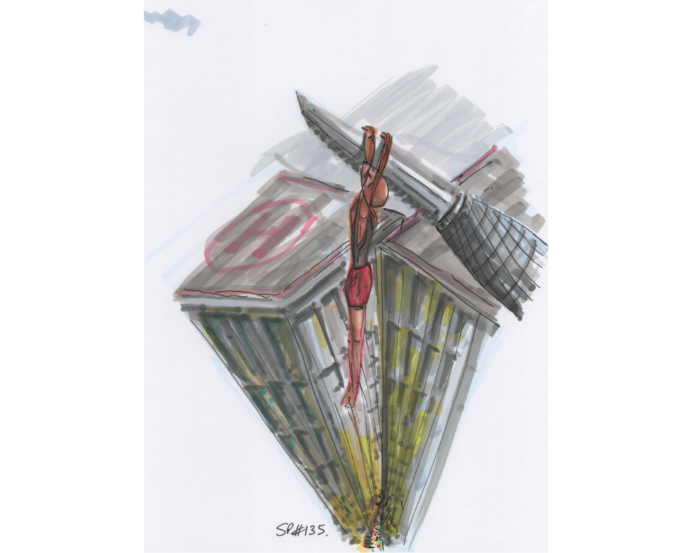 “Hanging On” - Pen Drawing - 200x260mm - 2025