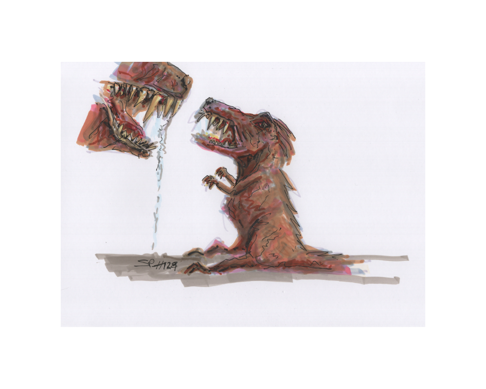 “Dinosaurs” - Pen Drawing - 270x210mm - 2025